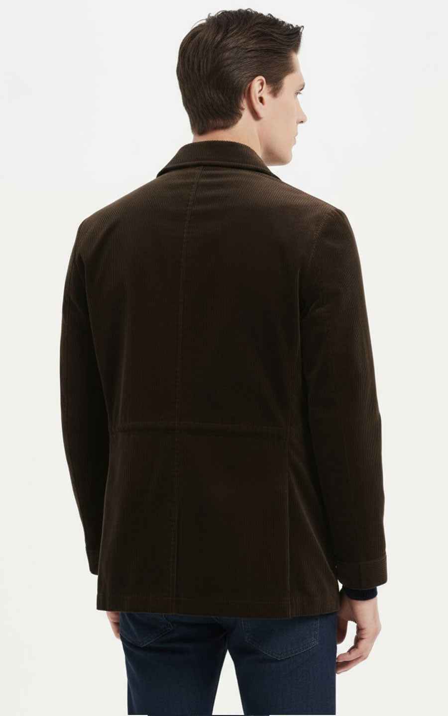 Brown Corduroy Coat - Men's Classic Jacket Style