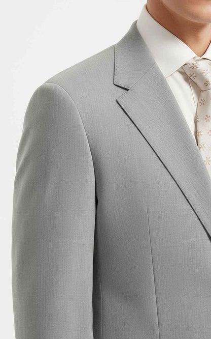 Men's Grey Suit Classic Two-Piece Set