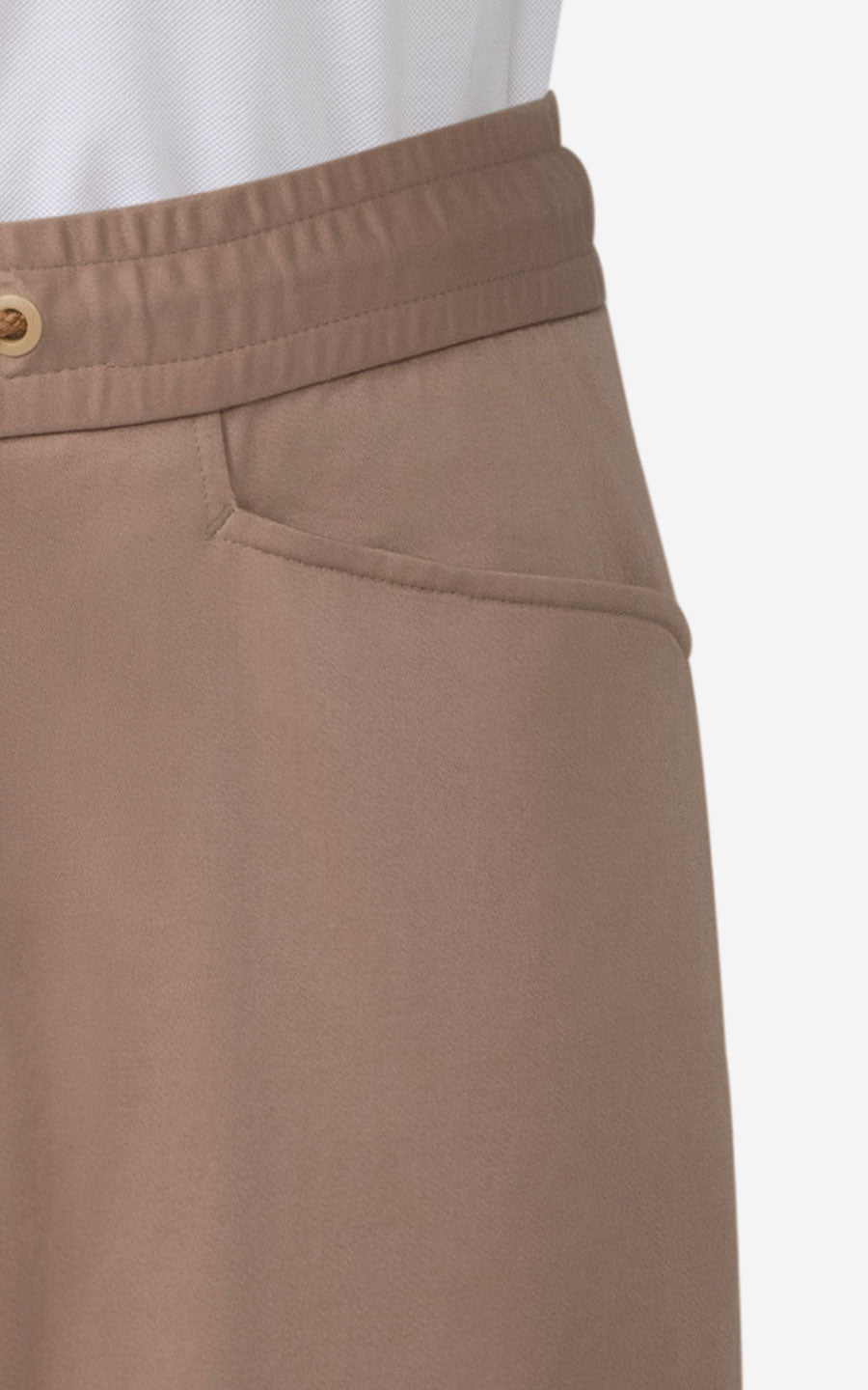 remium Khaki Stretch Twill - Custom Casual Pants Detail