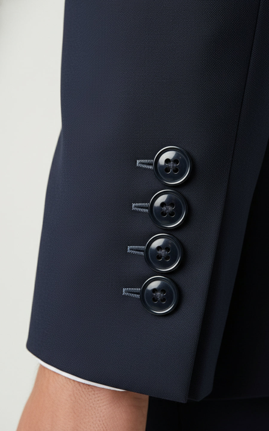 Deep Haze Blue Plain Weave Custom Men Business Suit Set Wear