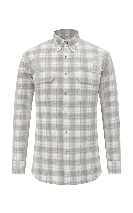 Light grey cotton button down shirt - business casual