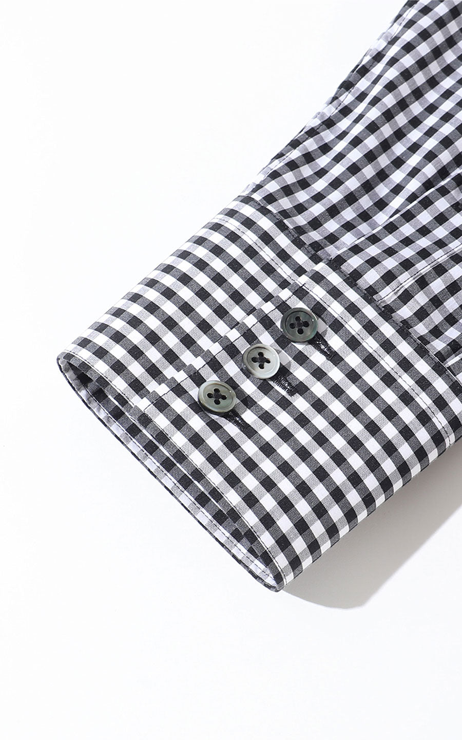 Grey Plaid Pattern Detail - Custom Men's Shirt