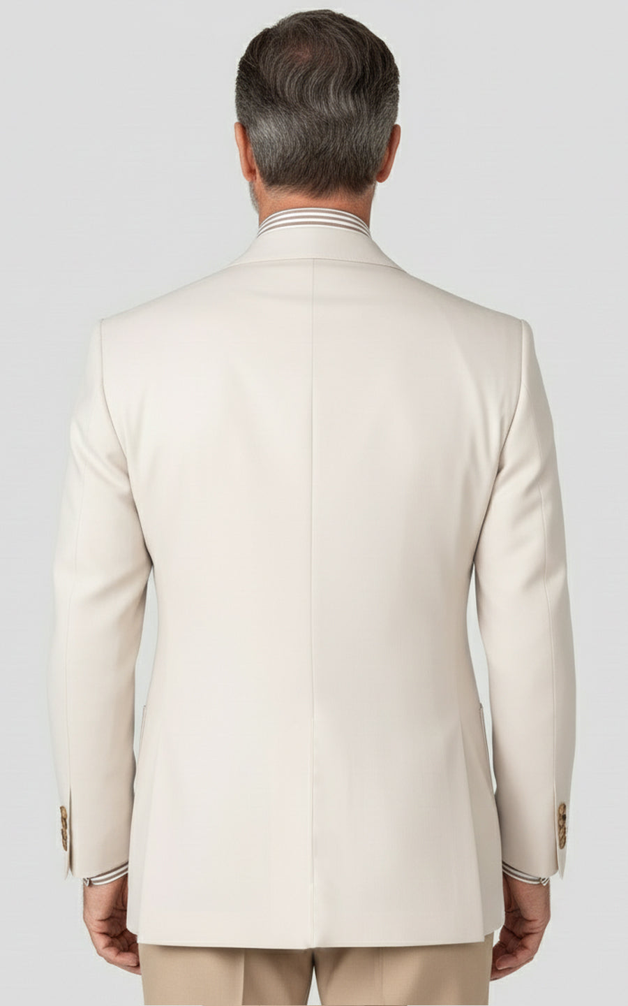 Custom Mens Blazer OffWhite Plaid Wool Business Casual Suit