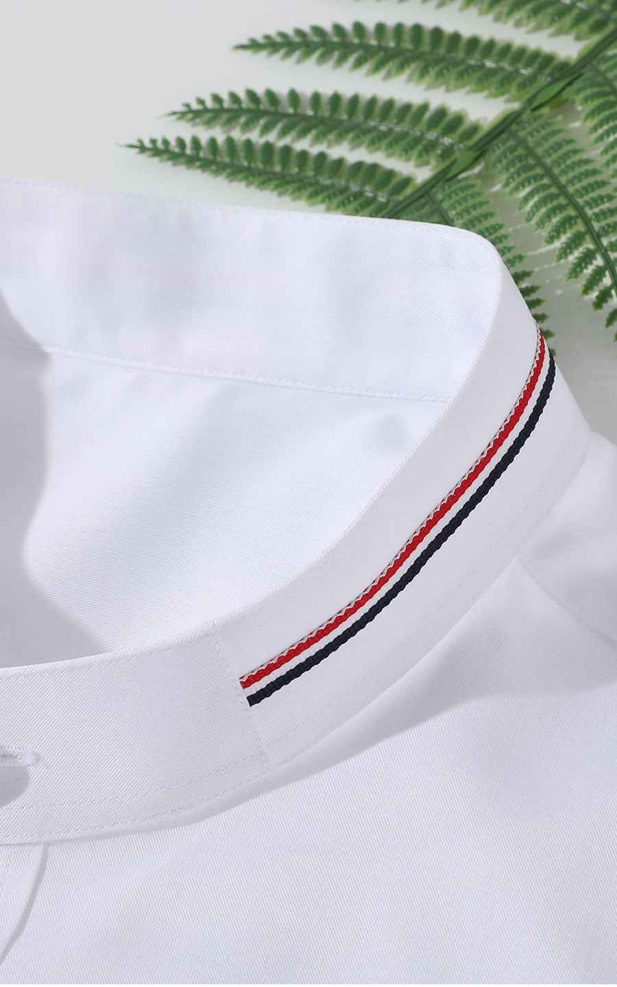 WIAI Men's Custom Embroidered White Dress Shirt
