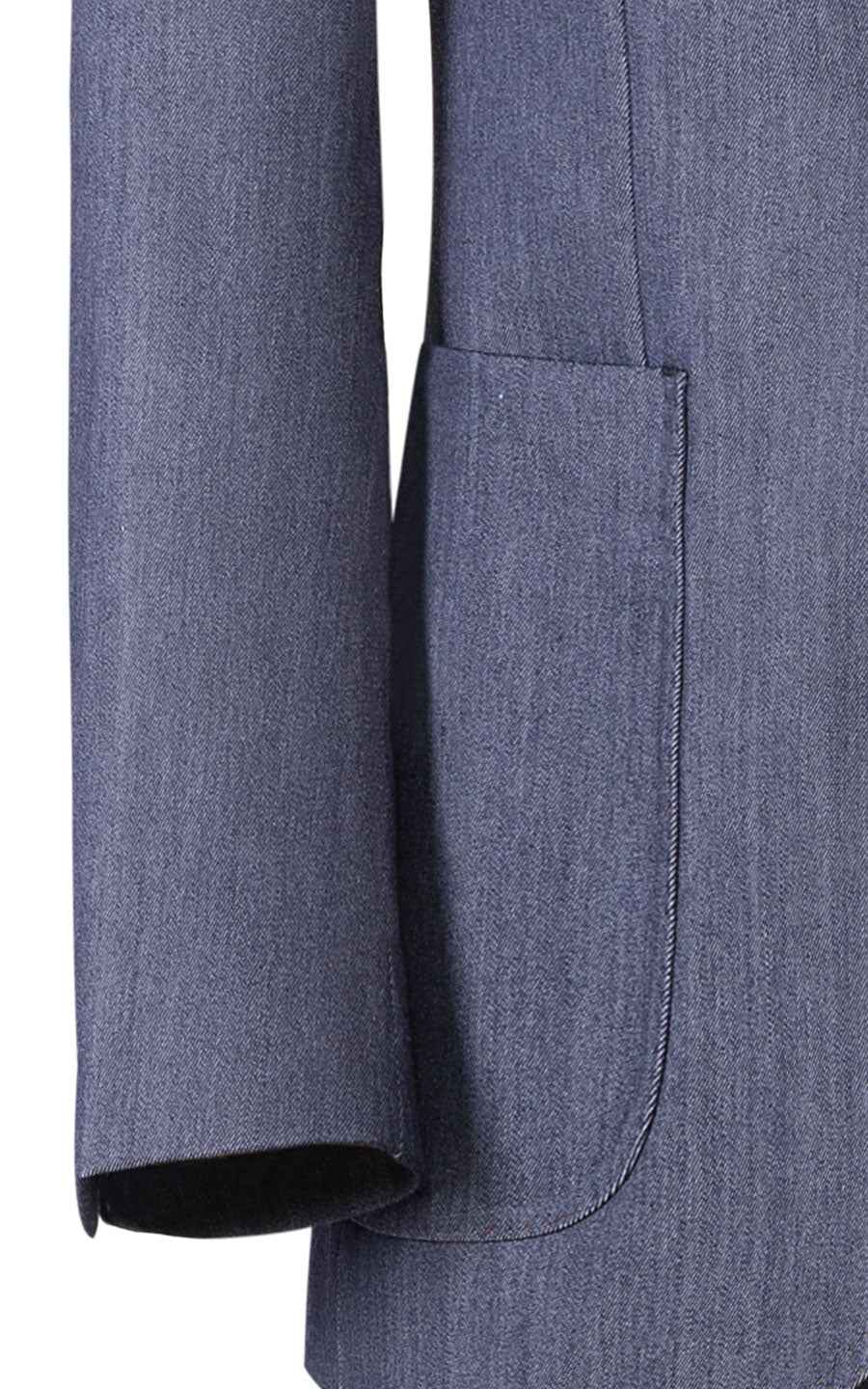 Men's Online Suit custom Gray-Blue Wool Business Suit Set