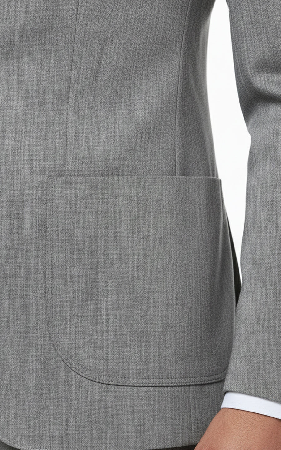 Mens Gray Textured Blazer Slim Fit Business Casual Suit Coat