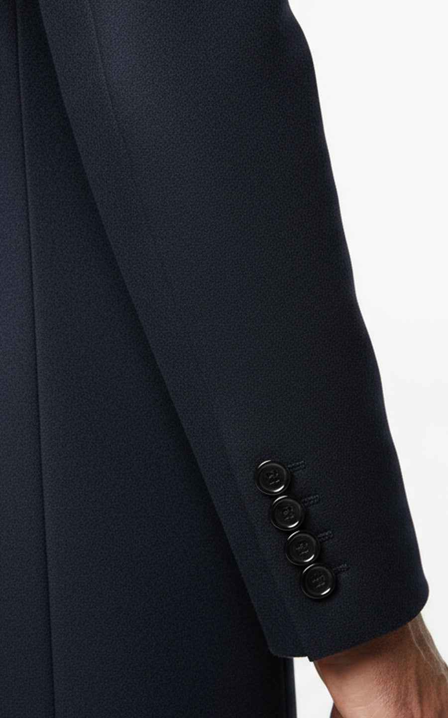 Mens Overcoat Navy Blue Tailored Business Formal