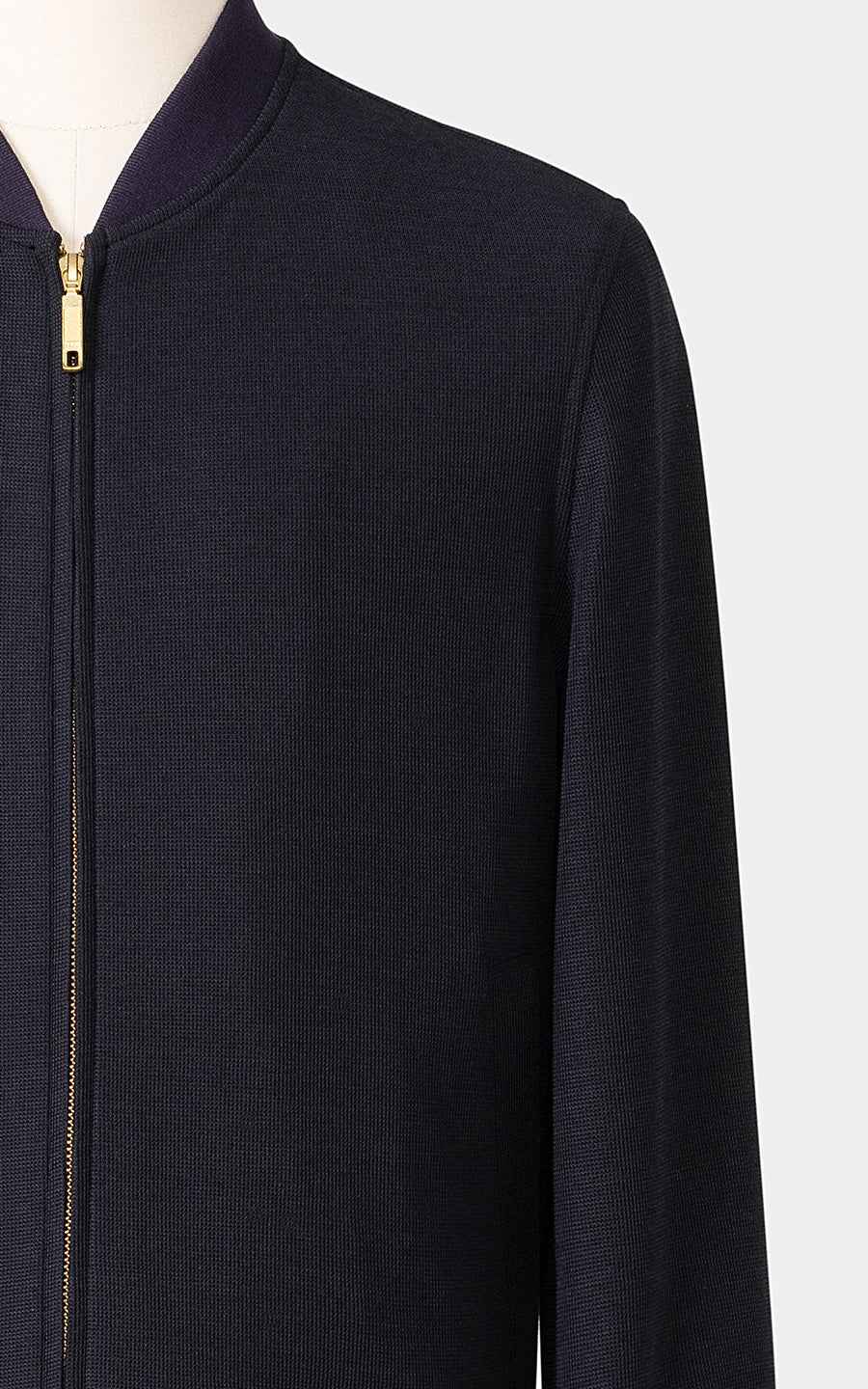 Premium Navy Bomber Jacket Men's Classic Zip-Up