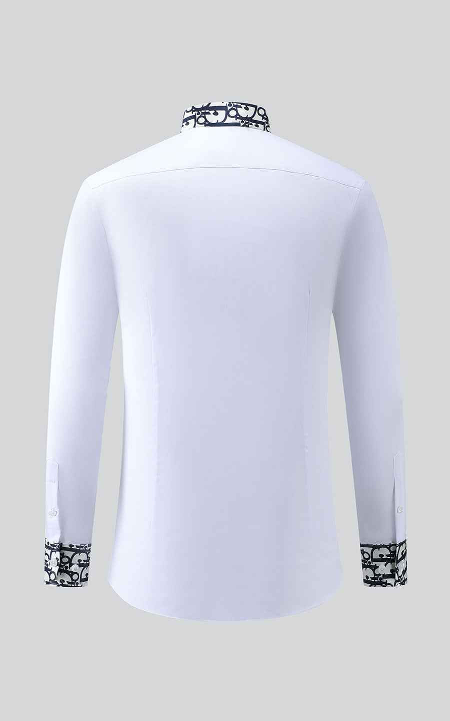 Custom White Shirt with Black Stripes - Tailored Fit