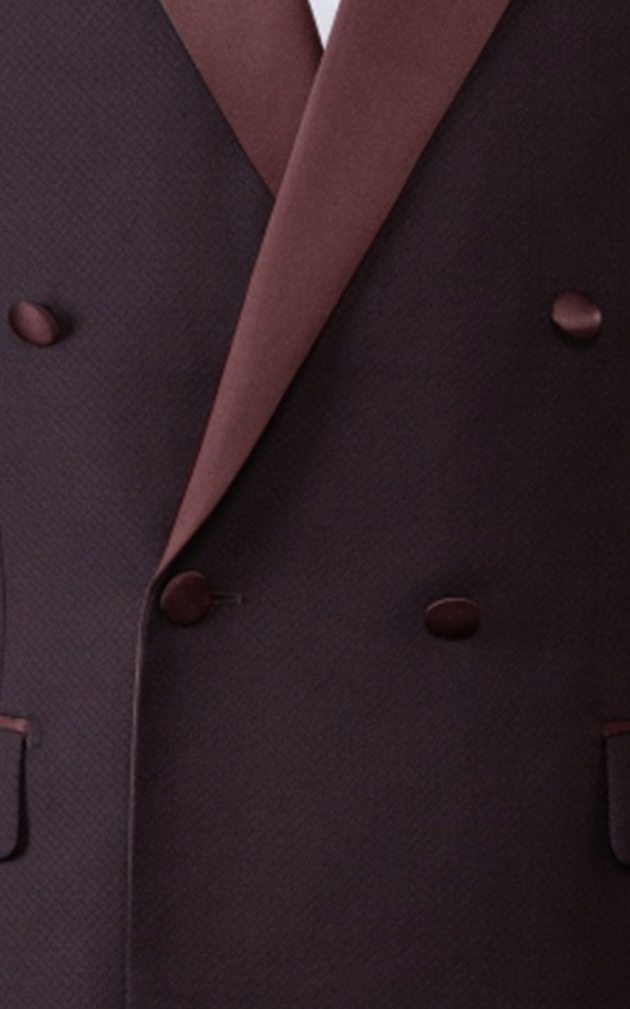 Black jacquard pattern Chinese tuxedo fabric detail