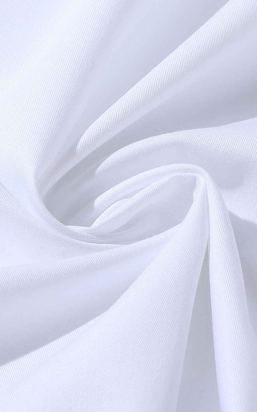 WIAI Men's White Stretch Cotton Blend Casual Shirt