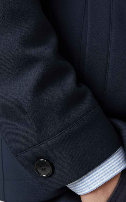 Casual and versatile navy blue custom men's jacket