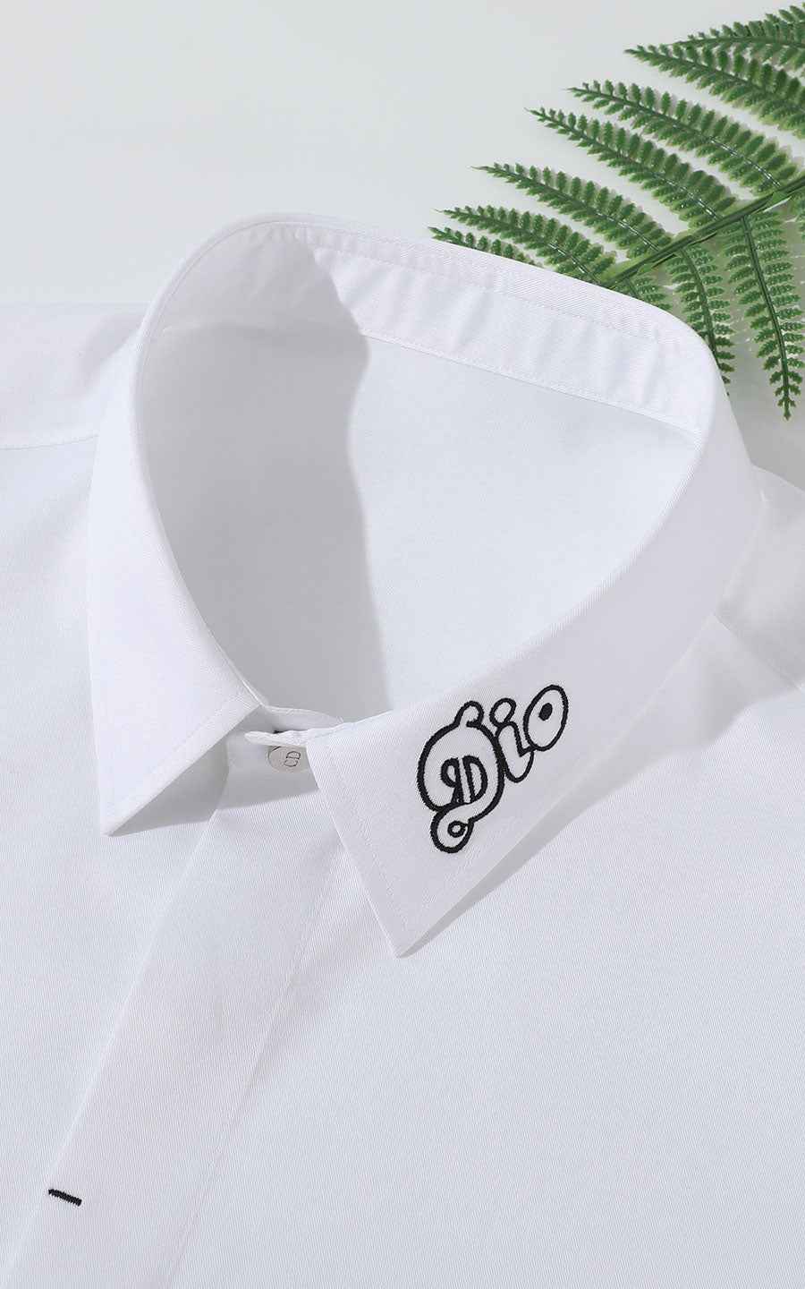 Men's Shirts White Shirt Custom Collar Embroidery - Premium