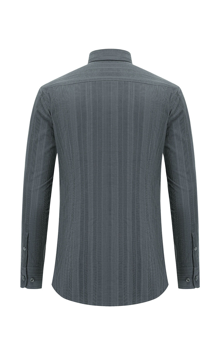 Dark gray flannel shirt side view - wrinkle resistant