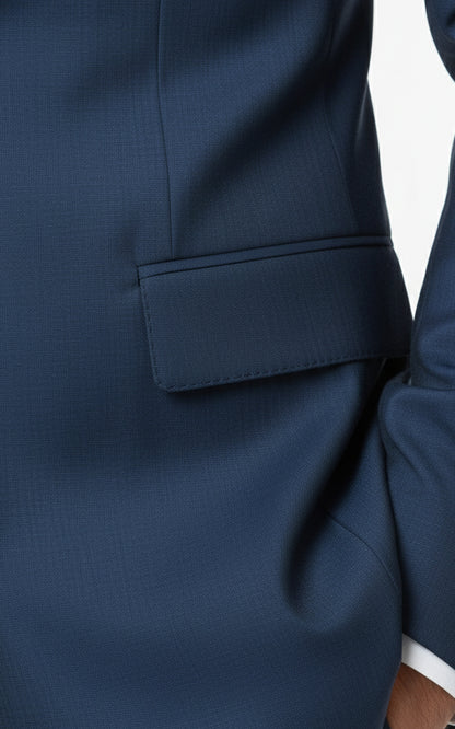 Blue Men's Custom Business Casual Two-Piece Suit Set