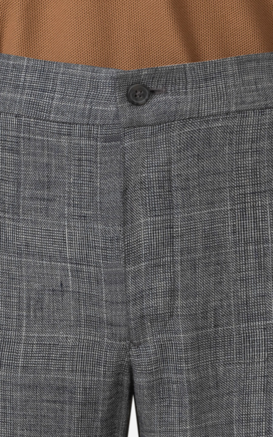 Custom Grey Plaid Pants Side - Carbon Neutral Tailored