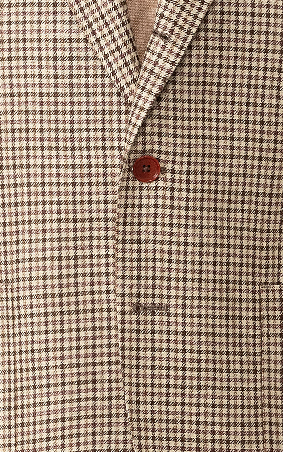 Men's wool blazer back view showing custom tailoring
