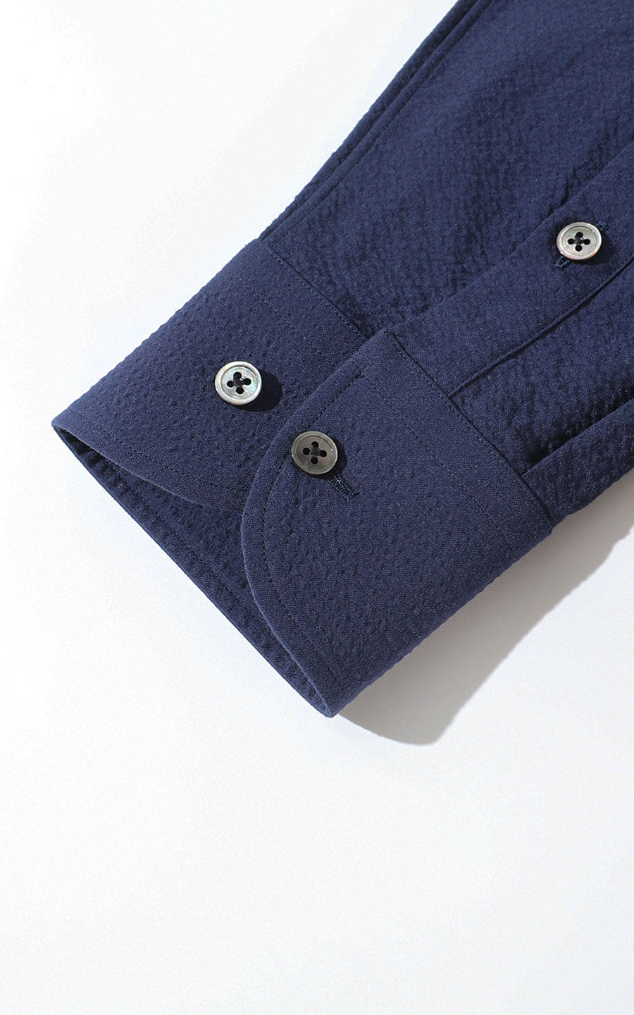 Dark Blue Dress Shirt Collar Detail - Premium Quality