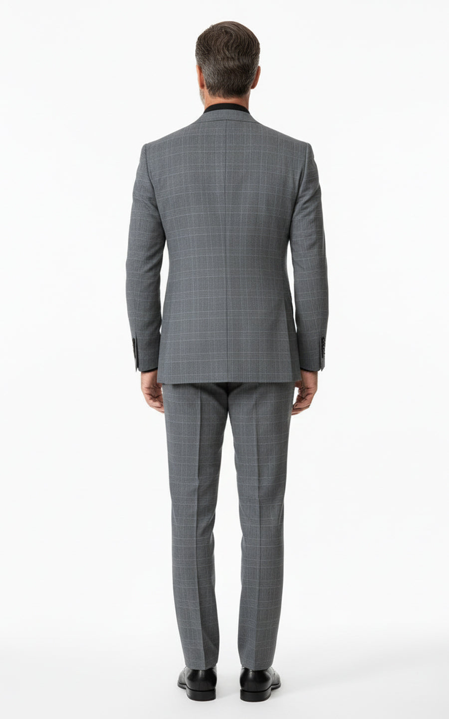 Dark Gray Checkered Custom Tailored Mens Bespoke Suit Set