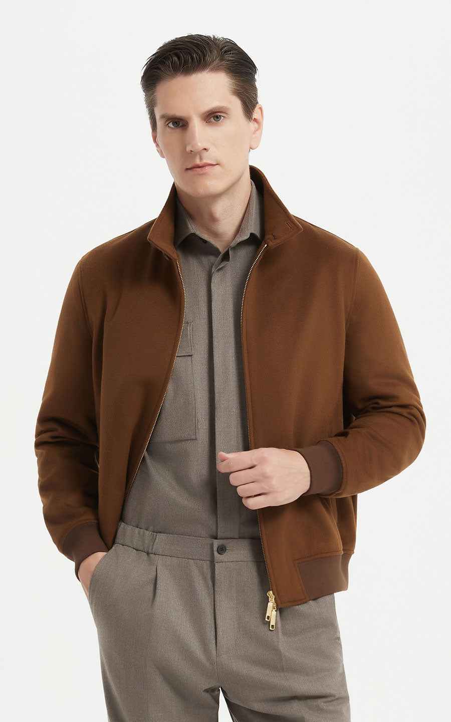 Men's Bomber Jacket Classic Suede Style