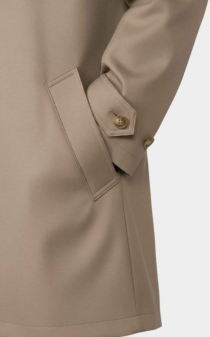 Classic Taupe Trench Coat Premium Tailored Outerwear