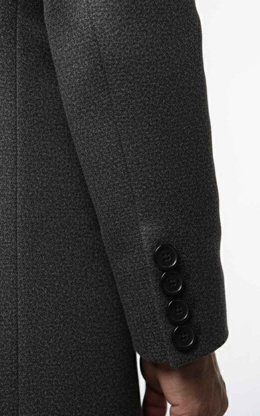 Men's premium grey custom autumn/winter casual overcoat