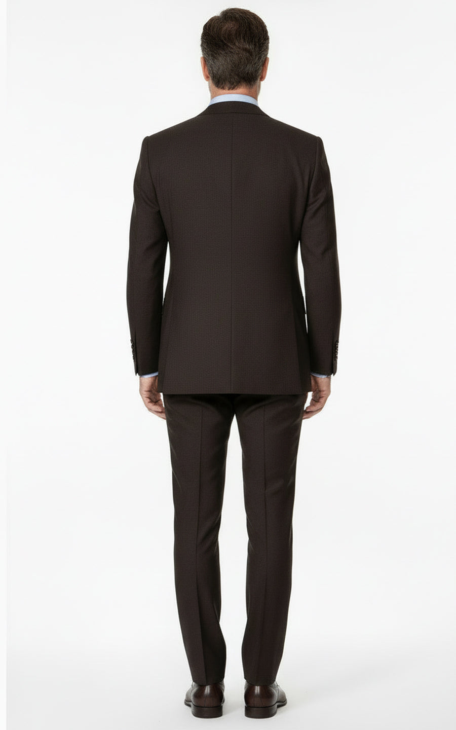 Mens Brown Custom Tailored Suit Set Business Formal