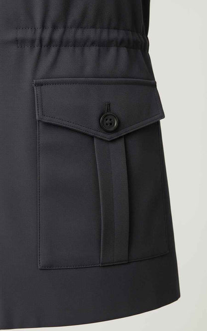 Dark gray-blue men's casual hunting jacket