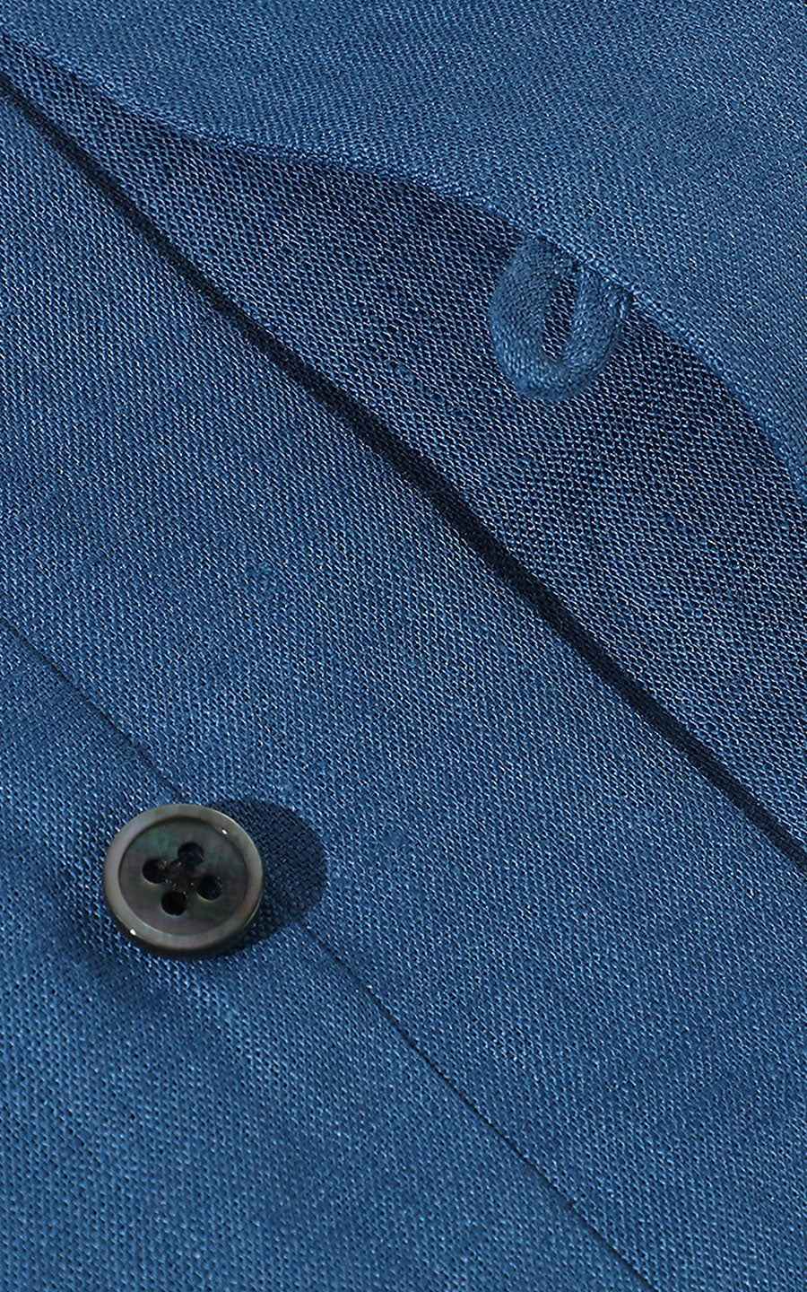 Men's Shirts Linen Casual Shirt - Ukiyo-e Textured Design