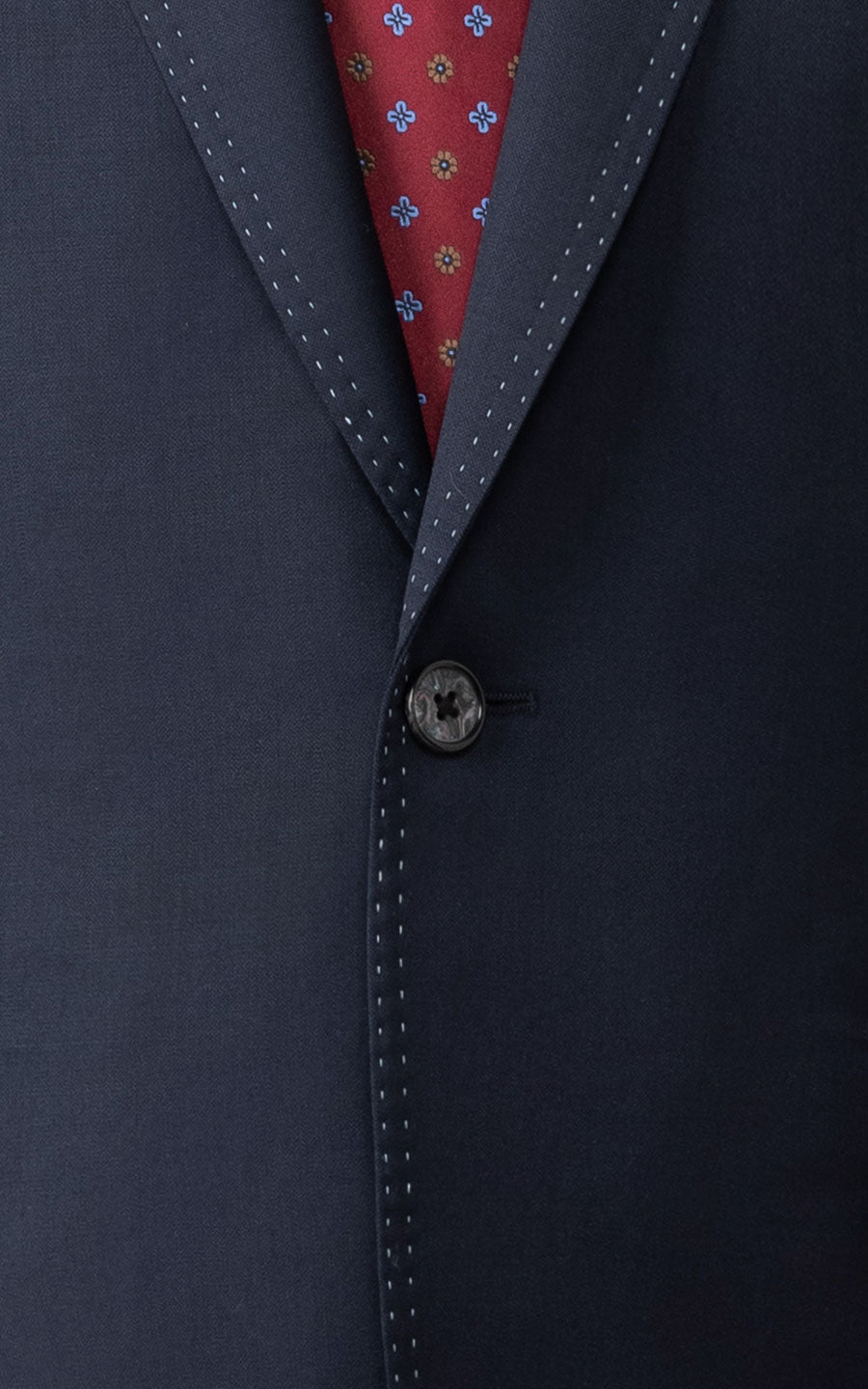 Navy blue camel silk suit fabric texture close up