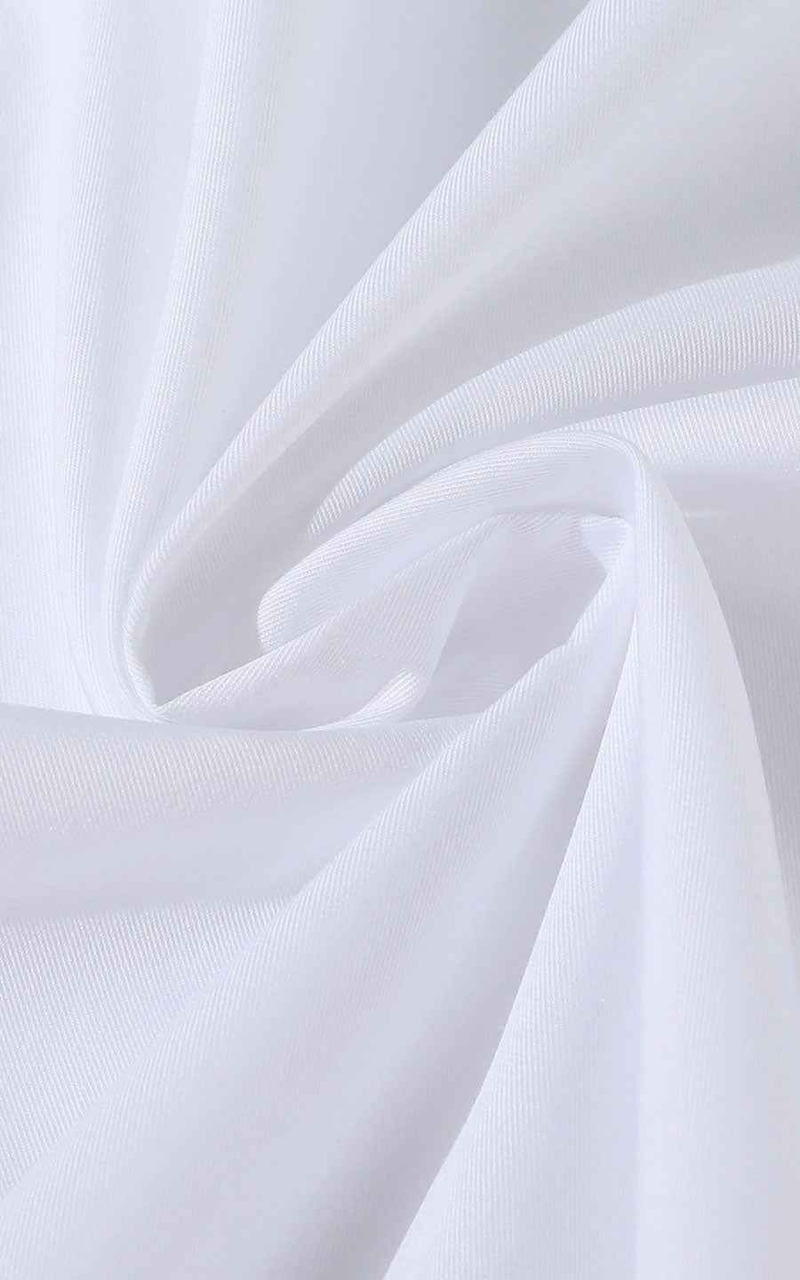 Custom Shirt White Black Embroidery - Tailored Fit