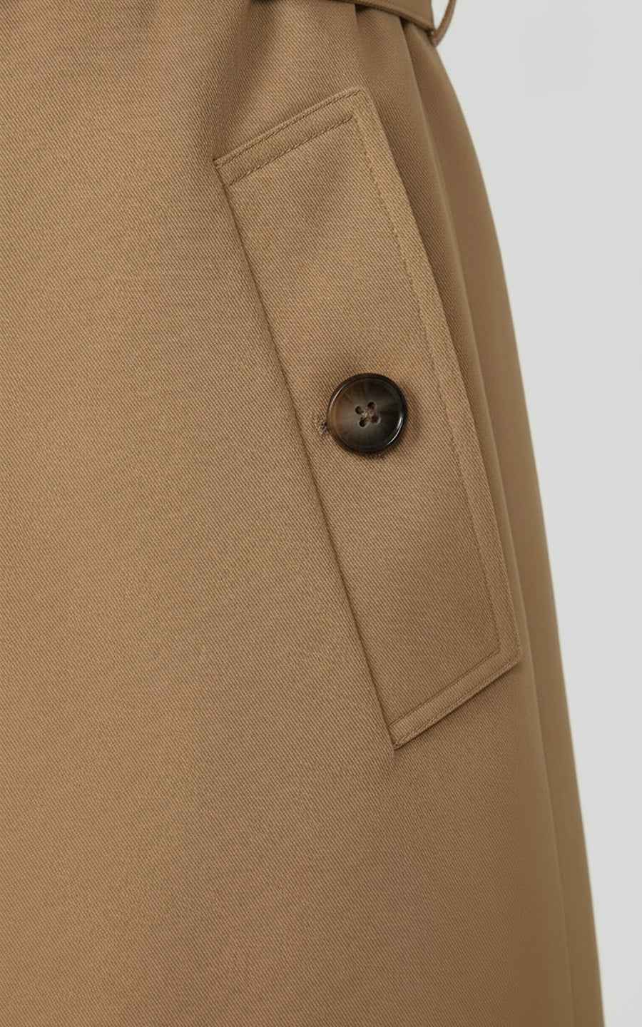 Men's slim-fit khaki trench classic casual trench coat