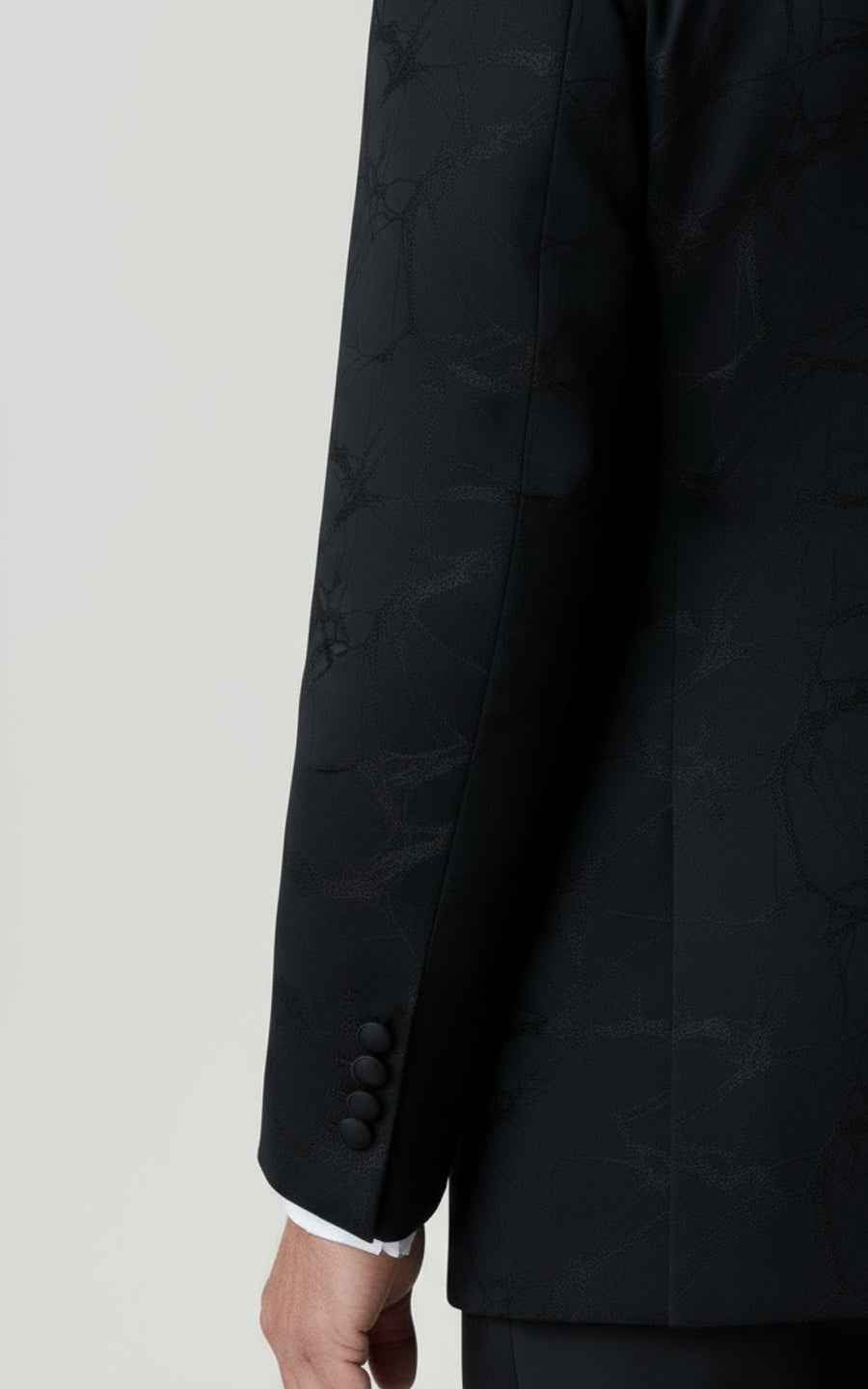 Black Double Breasted Tuxedo Men Formal Wedding Suit Coat