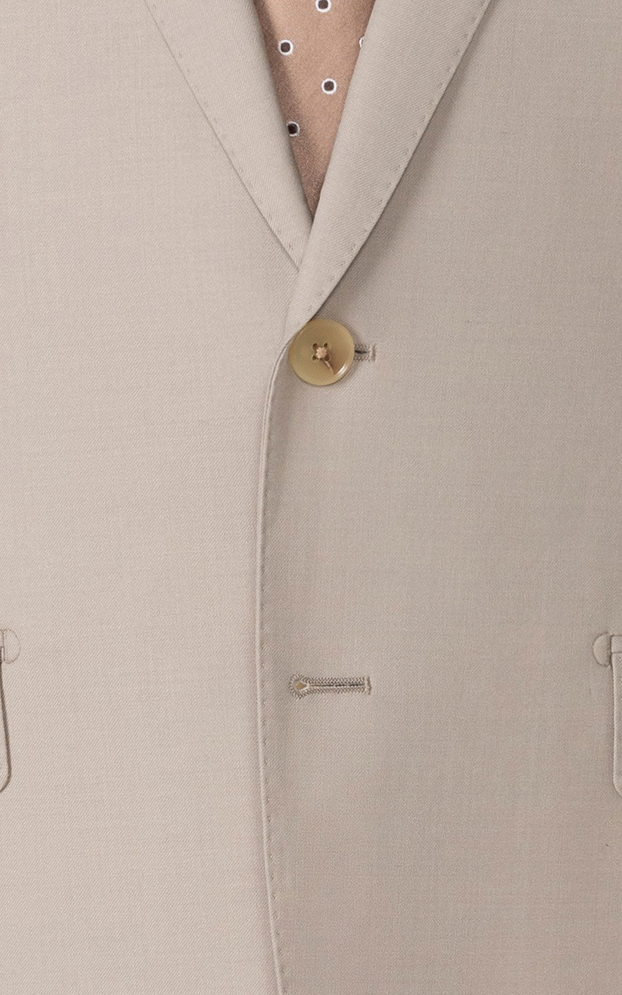 Khaki twill fabric detail bespoke suit texture