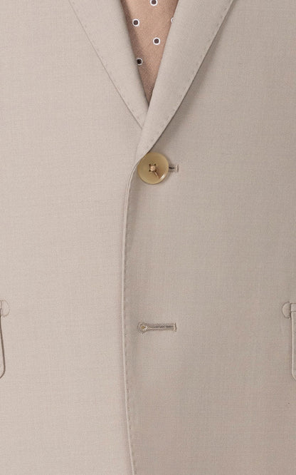 Khaki twill fabric detail bespoke suit texture