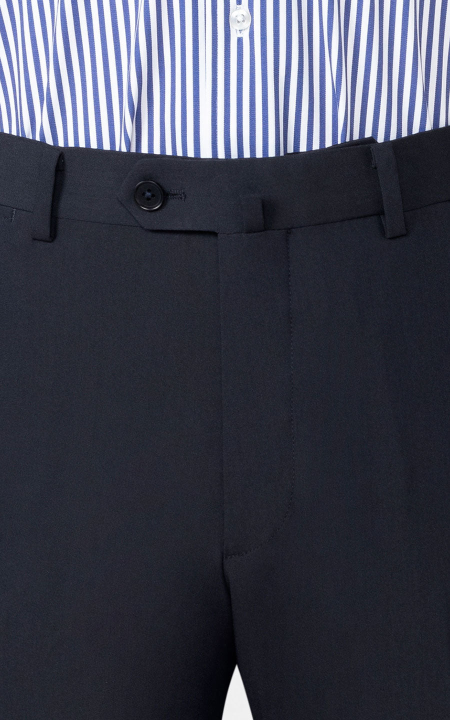 Custom Navy Dress Trousers Side - Tailored Suit Pants