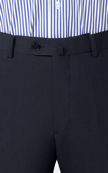 Custom Navy Dress Trousers Side - Tailored Suit Pants