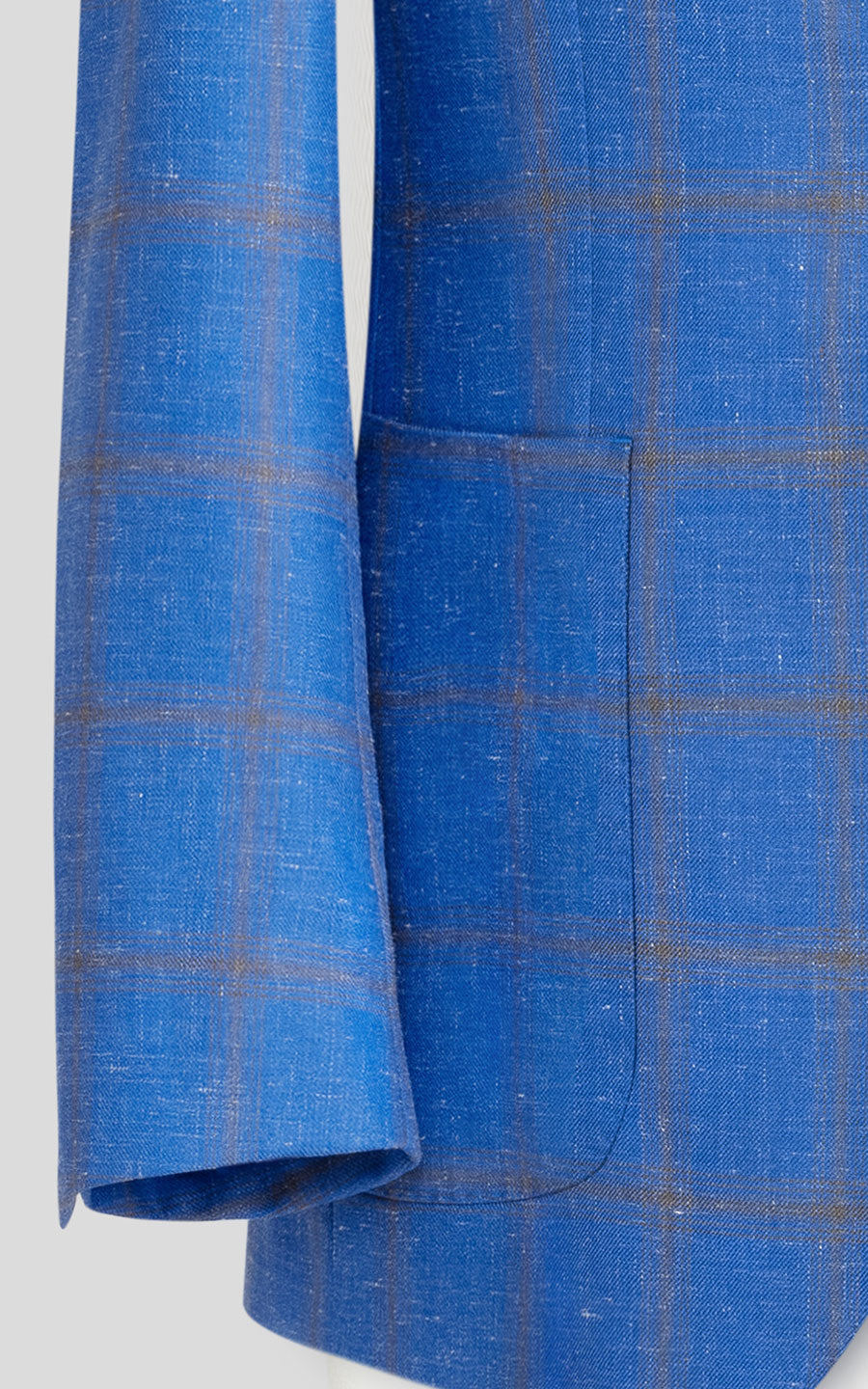 Custom blue blazer fabric texture tailored online