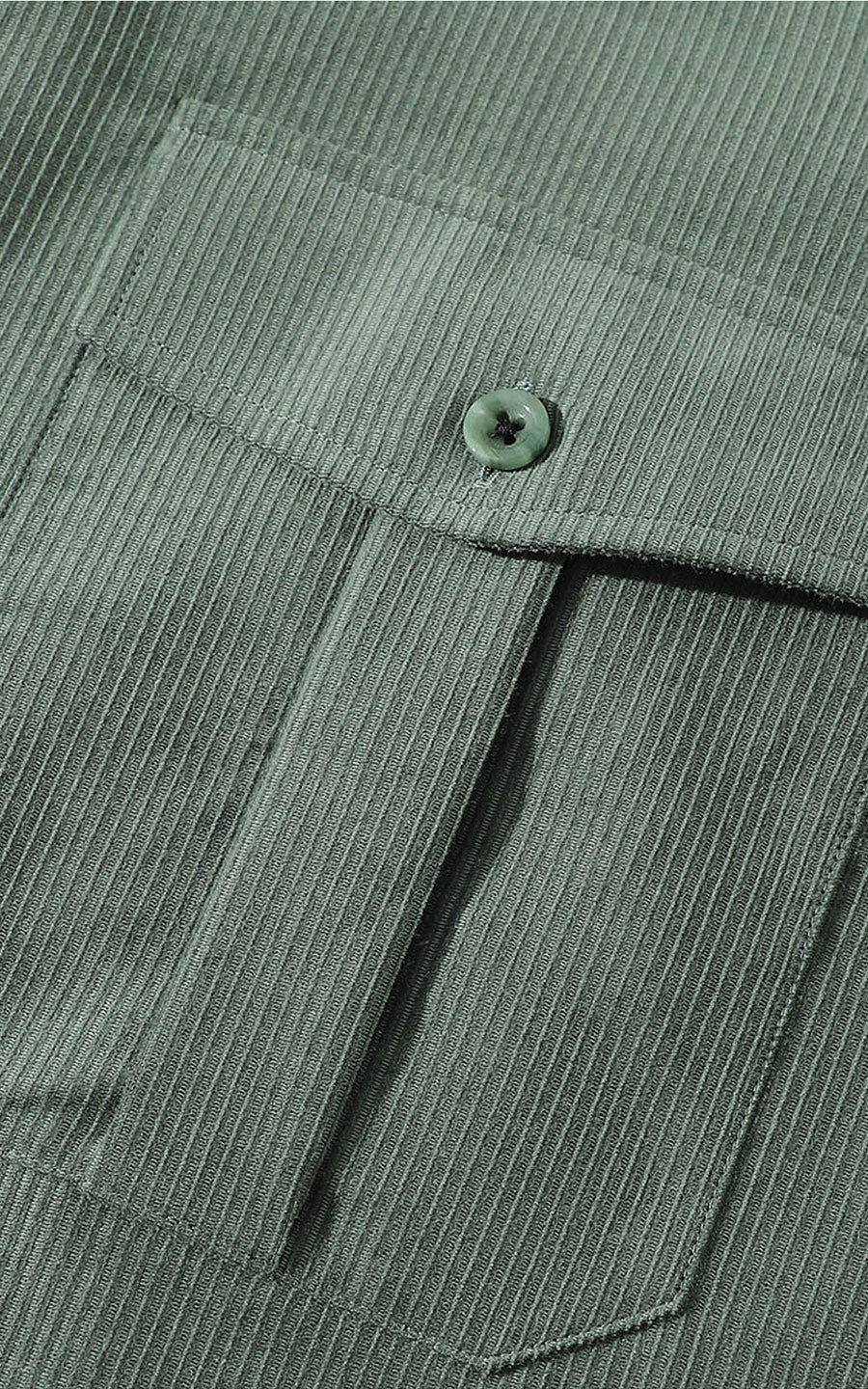 Men's custom dress shirt - light green cotton flannel