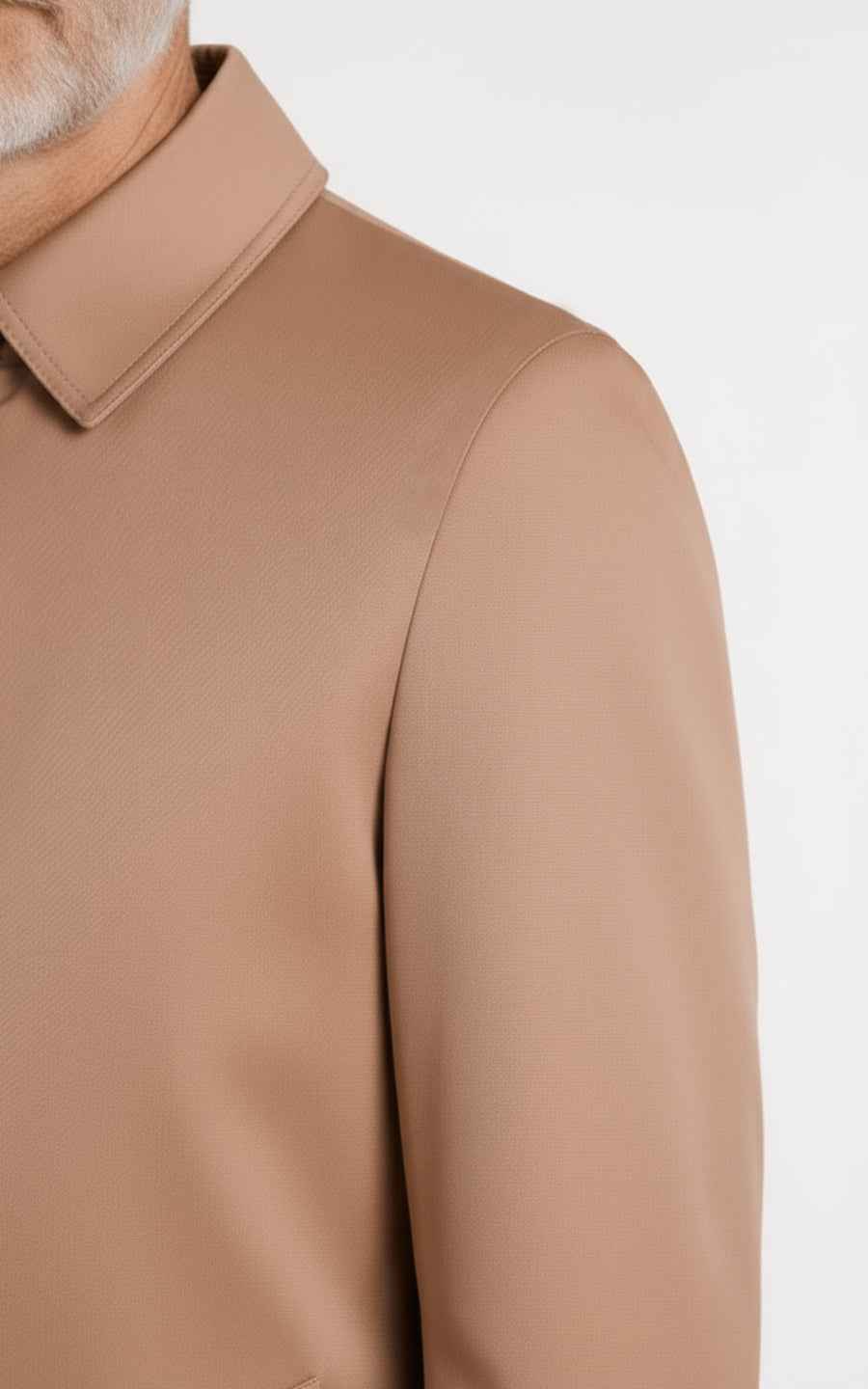 Men's Trench Coat Premium Khaki Tailored Business Outerwear