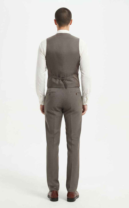 Men's Vest Suit Classic Gray Three-Piece Set