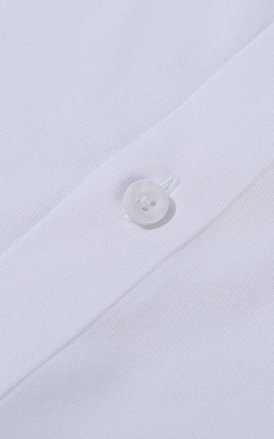 Men's White Heart Embroidered Tailored Dress Shirt