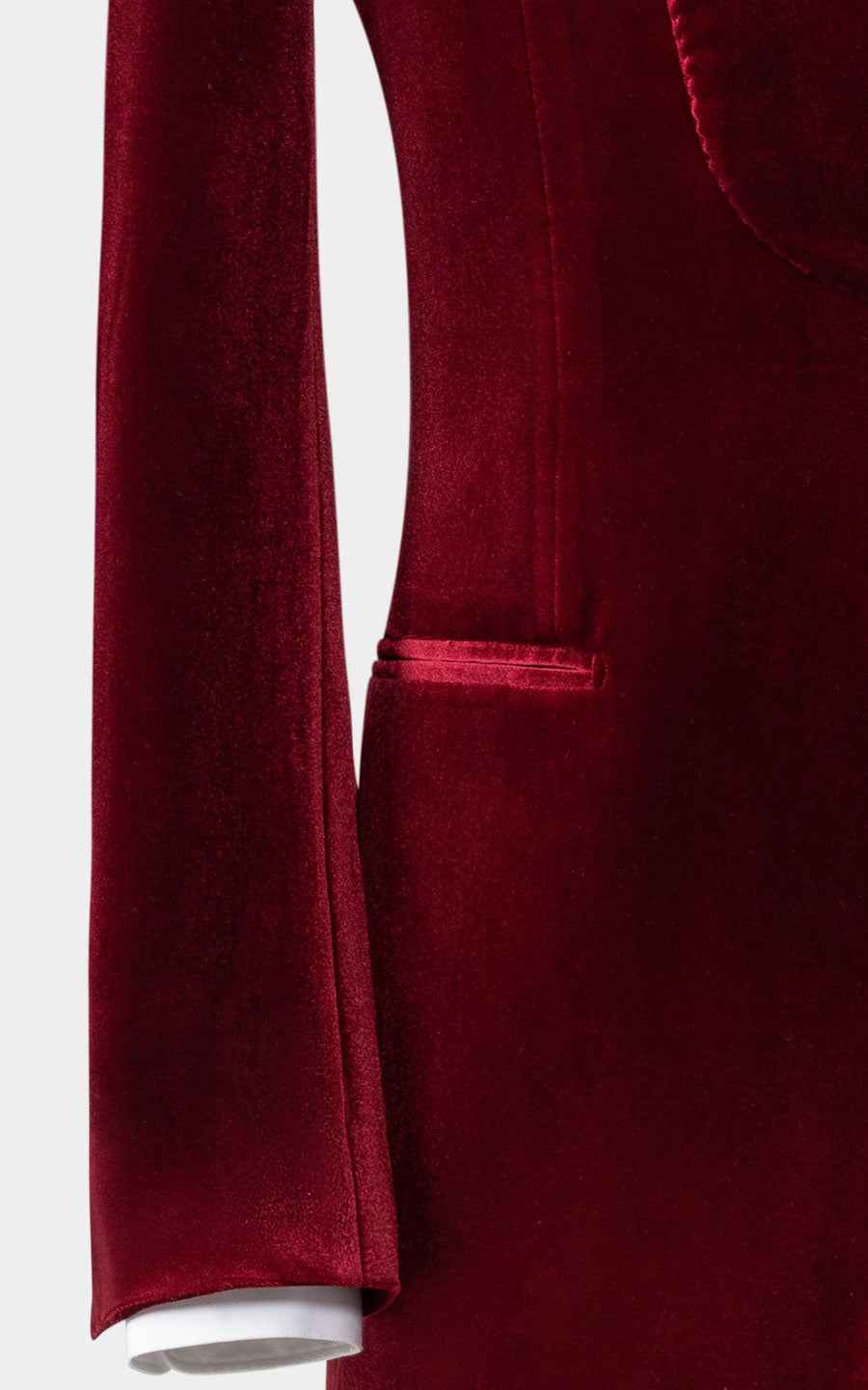 Men's Burgundy Velvet Wedding Suit - Formal Tuxedo