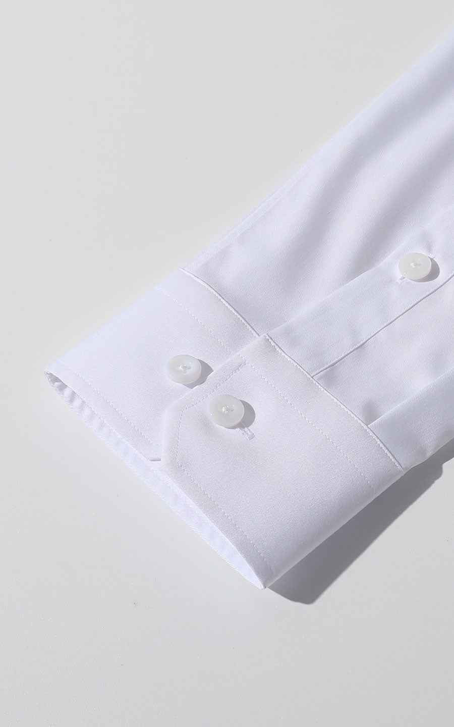 Men's Casual Shirts White Dress Shirt with Black Suspenders
