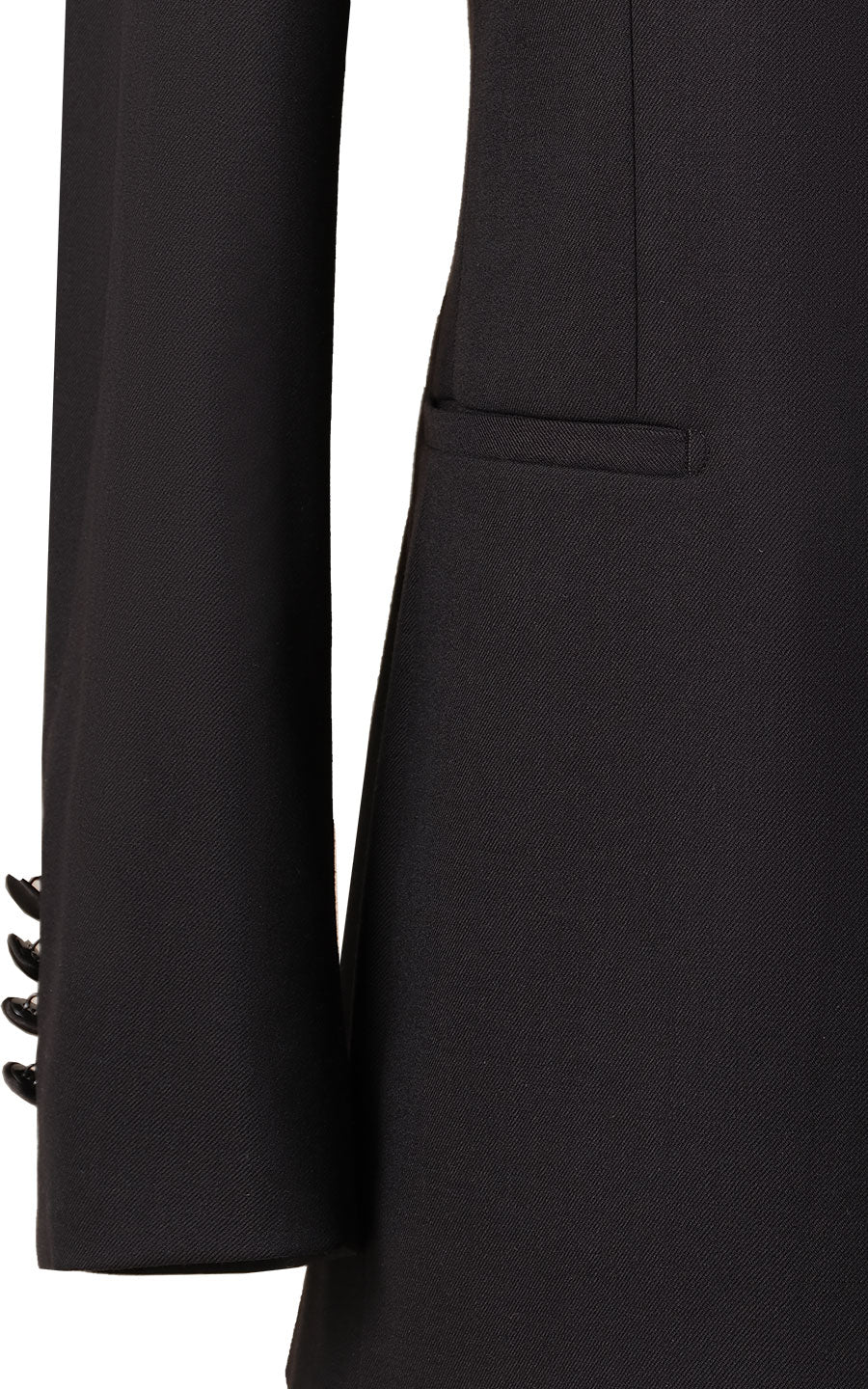 Women's black bamboo print formal dress custom suit