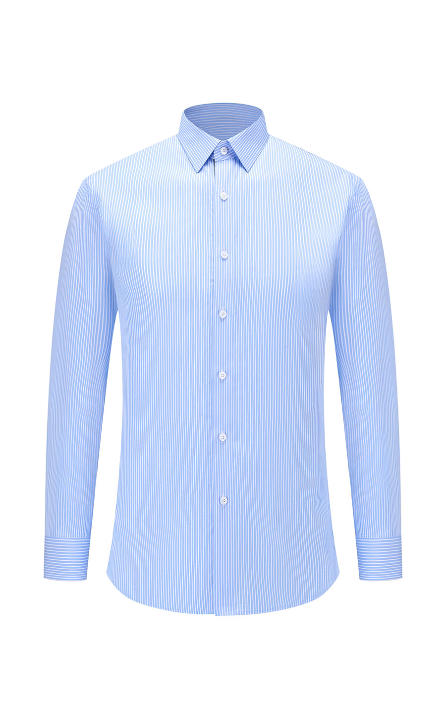 Men's Sky Blue Cotton Casual Shirt - Custom Fit