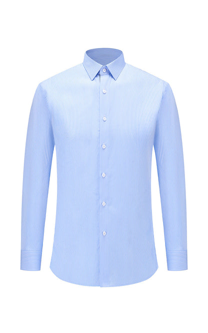Men's Sky Blue Cotton Casual Shirt - Custom Fit