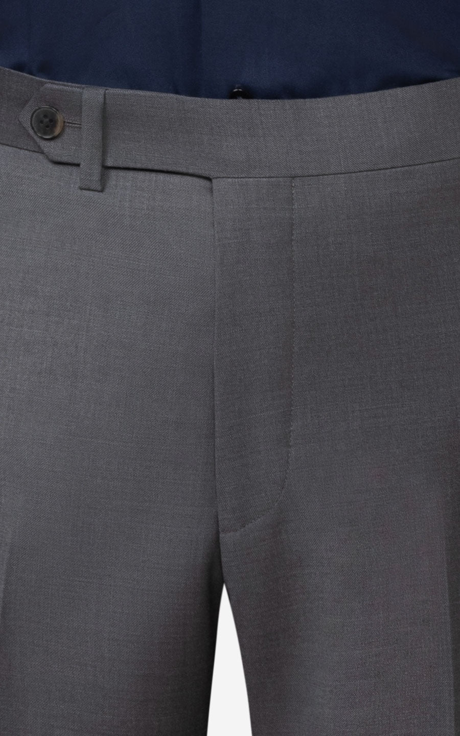 Medium Grey Business Trousers Side - Custom Tailored Fit