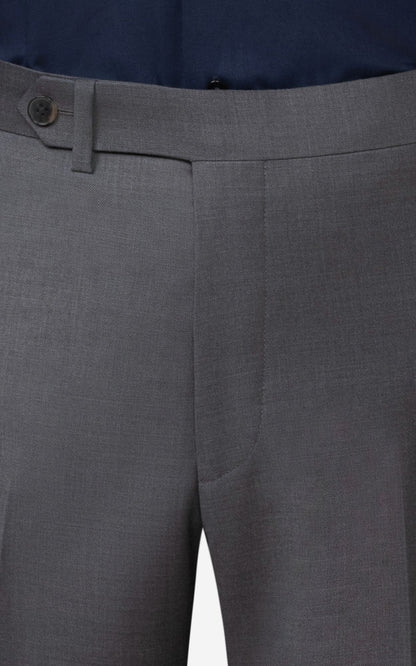 Medium Grey Business Trousers Side - Custom Tailored Fit