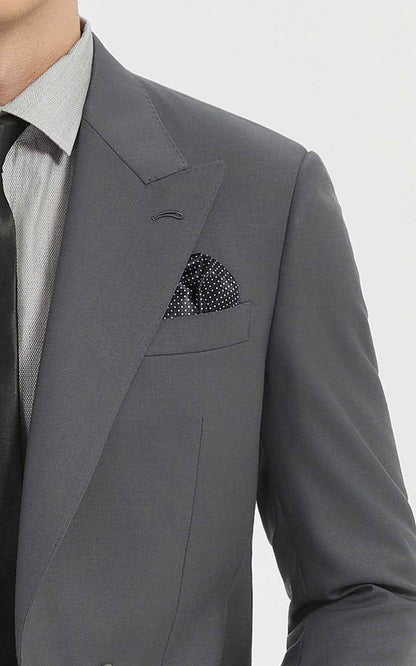 Men's Classic Gray Business Suit - Two Piece Professional Formal Wear